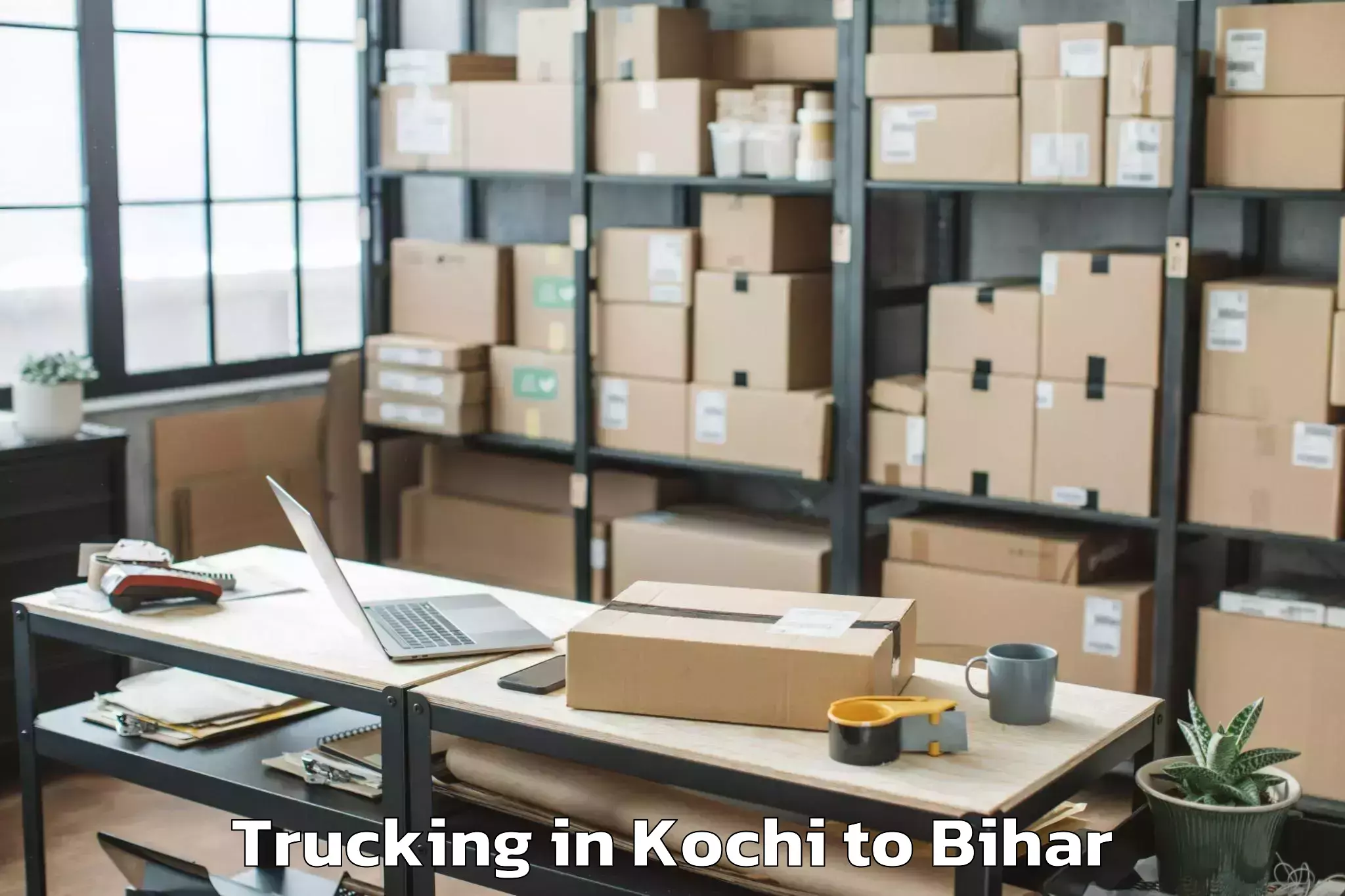 Top Kochi to Bachhwara Trucking Available